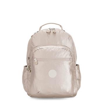 Kipling Seoul Large Metallic 15" Backpack Laptop Bags Metallic Glow | AU 1657TC